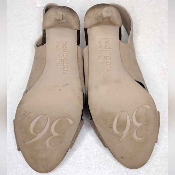 Pedro Garcia Libby Women's Suede Leather Mid-Heel Crisscross Heels Sz 6 - Picture 10 of 14